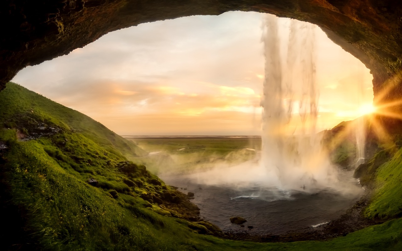 Iceland, waterfall, nature — Your Destination for High-Quality National TV Sports Broadcasting Online